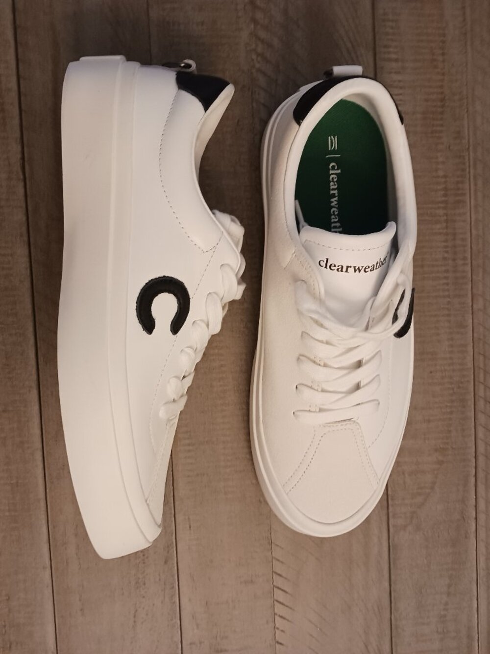 clearweather C sneakers 9.5 mens white suede and leather brand new